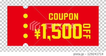割引クーポンのベクターイラスト　夏色 129241714