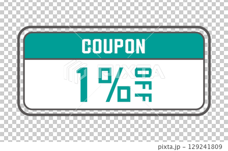 Discount coupon vector illustration in summer colors 129241809