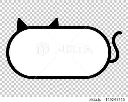 Cat frame monotone Cat frame monotone 129241826