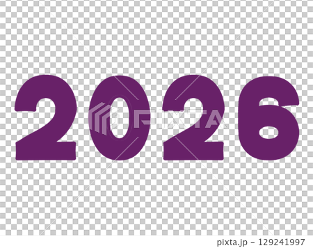 Simple 2026 character illustration material Simple 2026 character illustration material 129241997