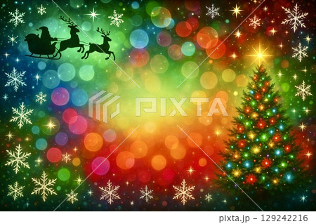 フレーム素材　クリスマス 129242216