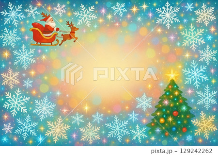 フレーム素材　クリスマス 129242262