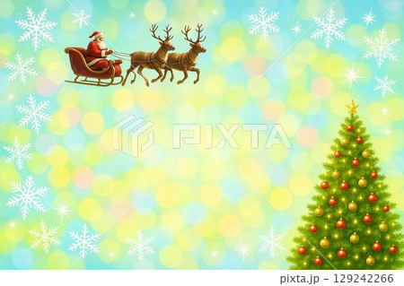 フレーム素材　クリスマス 129242266