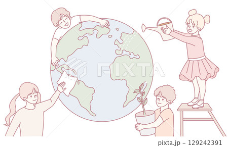 Childrens Passion for Caring for Our Planet A Unified Journey of Collaboration and Teamwork 129242391