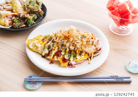 レンジで簡単イカのとんぺい焼き 129242745