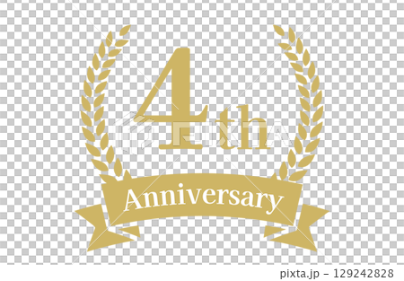 4th anniversary, anniversary logo vector illustration 4th anniversary, anniversary logo vector illustration 129242828