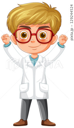 Young Scientist in Lab Coat Young Scientist in Lab Coat 129244524