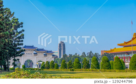 Jiufen Old Street is a narrow, winding alleyway with shops, teahouses, and restaurants that offers tourists a view of traditional Taiwanese life. 129244796