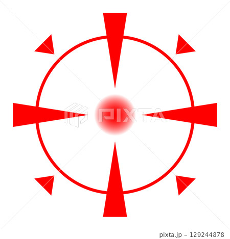 Pain target symbol vector isolated Pain target symbol vector isolated 129244878