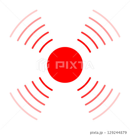 Pain area symbol vector isolated. 129244879