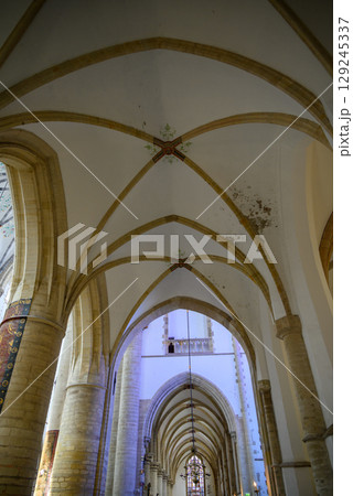 Interior of the Church of Saint Bavo Grote Kerk, Reformed Protestant church in Haarlem, Netherlands Interior of the Church of Saint Bavo Grote Kerk, Reformed Protestant church in Haarlem, Netherlands 129245337