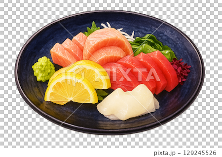 sliced raw fish 129245526
