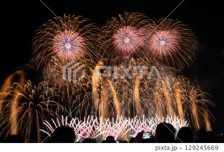 花火 キラキラ輝くもの 線香花火 129245669