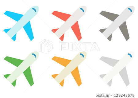 飛行機のアイコンイラストセット 129245679