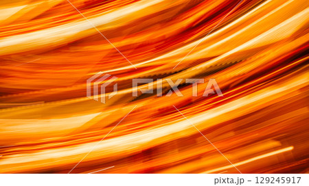 light trail color of fire moving, high speed curve of orange lighting effect abstract for background light trail color of fire moving, high speed curve of orange lighting effect abstract for background 129245917