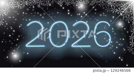2026 and decorative snowflakes 129246566