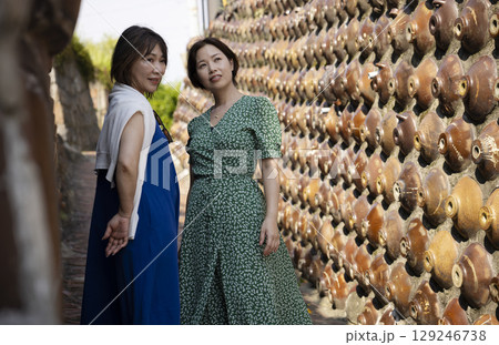 国内旅行を楽しむ女性 129246738