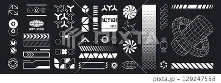 Cyberpunk hud interface elements Cyberpunk hud interface elements 129247558