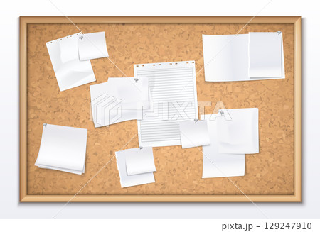 Vision Board Realistic composition with notes 129247910