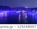 京都　宇治川の夜景 129248007