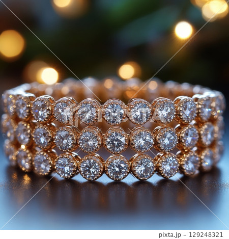 Stunning diamond bracelets showcasing exquisite craftsmanship and elegance, perfect accessories for any special occasion enhancing beauty and charm effortlessly 129248321