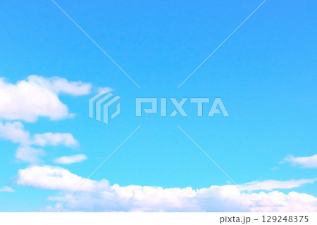 青空と白い雲・背景素材 129248375