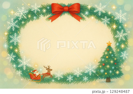 クリスマスイメージ　ツリー　リース 129248487