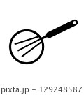 Professional whisk icon for culinary creativity and kitchen preparation, symbolizing baking and cooking activities. 129248587
