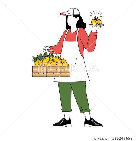 Lemon Seller Illustration Lemon Seller Illustration 129248658