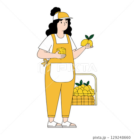 Lemon Seller Illustration Lemon Seller Illustration 129248660
