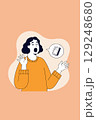 Woman Reacting to a Book 129248680