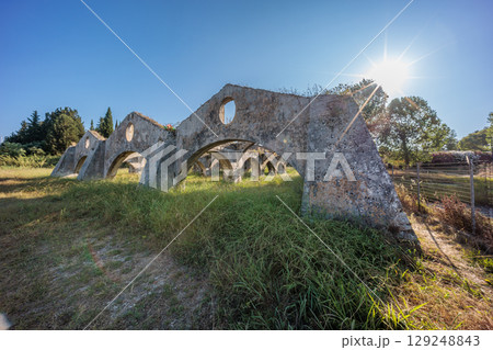 Ruins of the Old Venetian Dockyard, Gouvia, Corfu, Greece Ruins of the Old Venetian Dockyard, Gouvia, Corfu, Greece 129248843