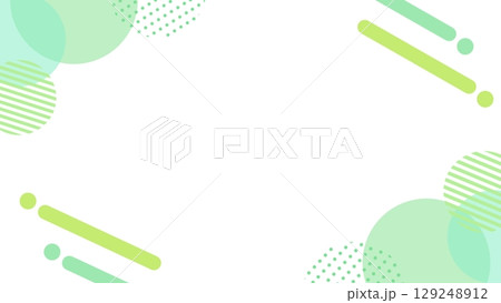 パステルカラーの幾何学的な模様のキュートな背景 129248912