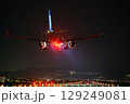 伊丹空港に着陸する飛行機 129249081