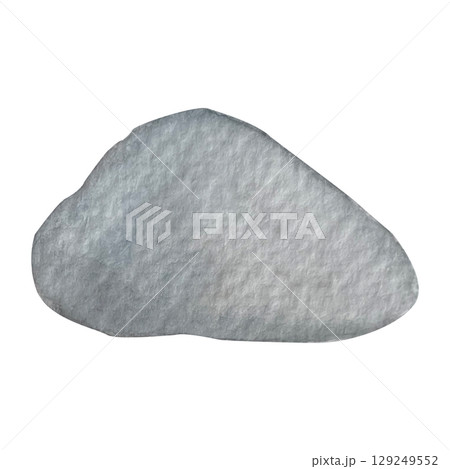 Hand painted watercolor stone on a white background. Ideal for postcards, printing on wallpaper, fabric 129249552