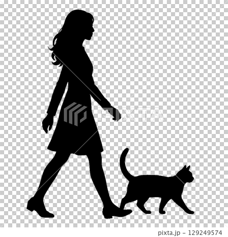Women and cats 129249574
