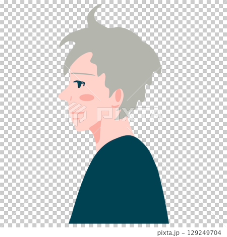 Profile icon of a young man with silver hair Profile icon of a young man with silver hair 129249704