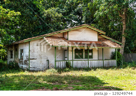 American-style houses in Belterra, Para in Brazil. American village built by Henry Ford American-style houses in Belterra, Para in Brazil. American village built by Henry Ford 129249744