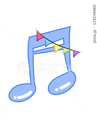 旗の付いた音符 旗の付いた音符 129249960