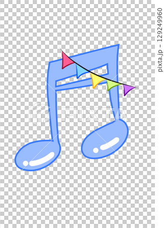 旗の付いた音符 旗の付いた音符 129249960