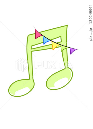 旗の付いた音符 129249964