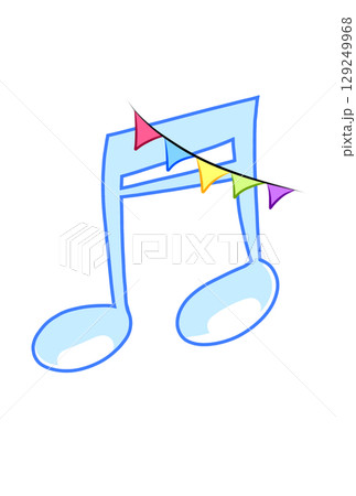 旗の付いた音符 旗の付いた音符 129249968