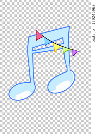 旗の付いた音符 旗の付いた音符 129249968