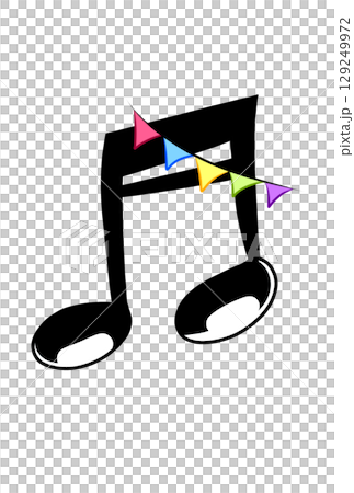 旗の付いた音符 旗の付いた音符 129249972