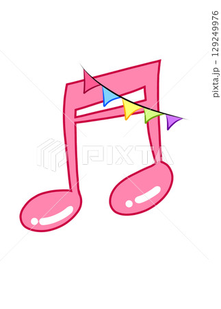 旗の付いた音符 旗の付いた音符 129249976