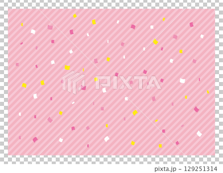 Pink background material with confetti and diagonal stripes Pink background material with confetti and diagonal stripes 129251314