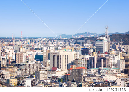 大分市街地と別府湾 佐賀関半島 129251538