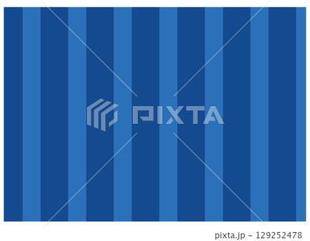 シンプルな太いストライプの背景素材　青 129252478