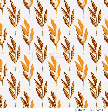 seamless pattern with yellow leaves seamless pattern with yellow leaves 129252512