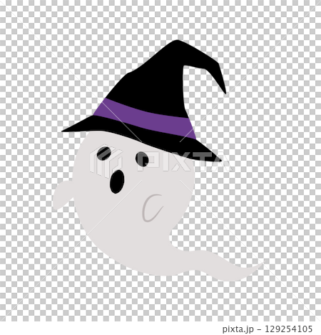 かわいいおばけのベクターイラスト かわいいおばけのベクターイラスト 129254105